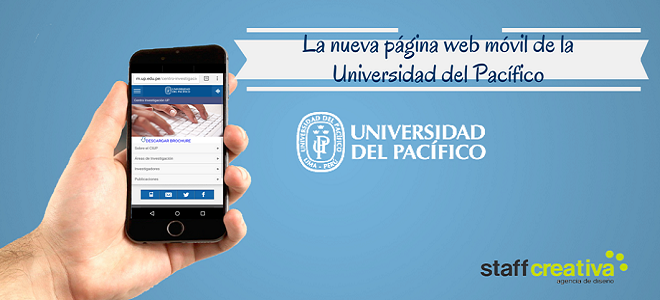 La nueva página web móvil de la Universidad del Pacífico