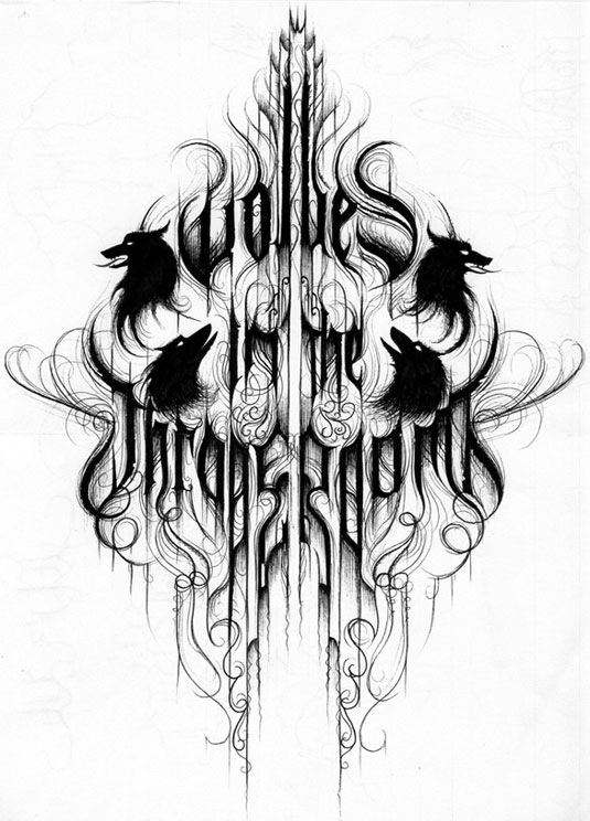 Solo uno de las creaciones del maestro de logos de black metal.