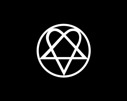 Una versión modificada del pentagrama, el "corazóngrama" es un símbolo popular entre las subculturas góticas. 