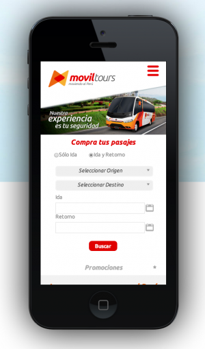 responsive design movil tours